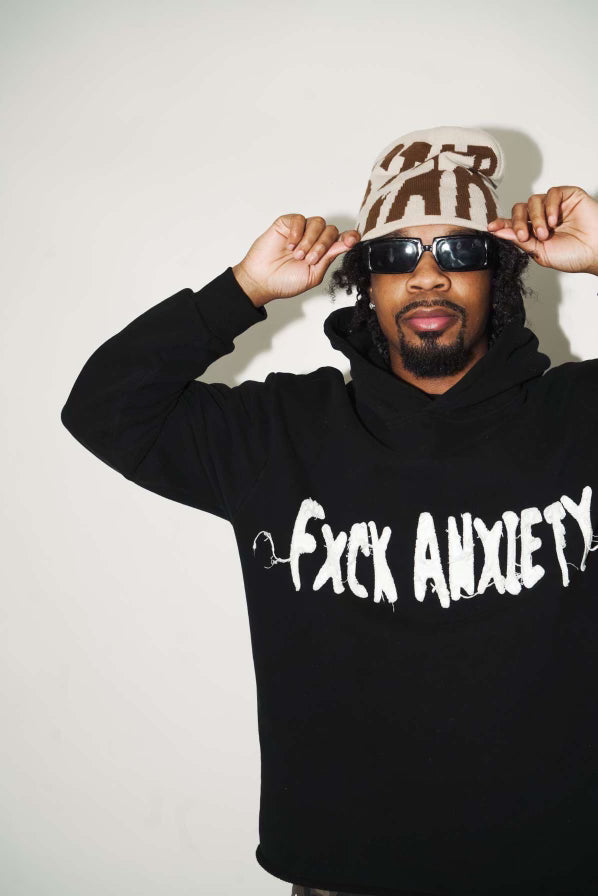 FXCK ANXIETY CROP HOODIE 4 COLORS