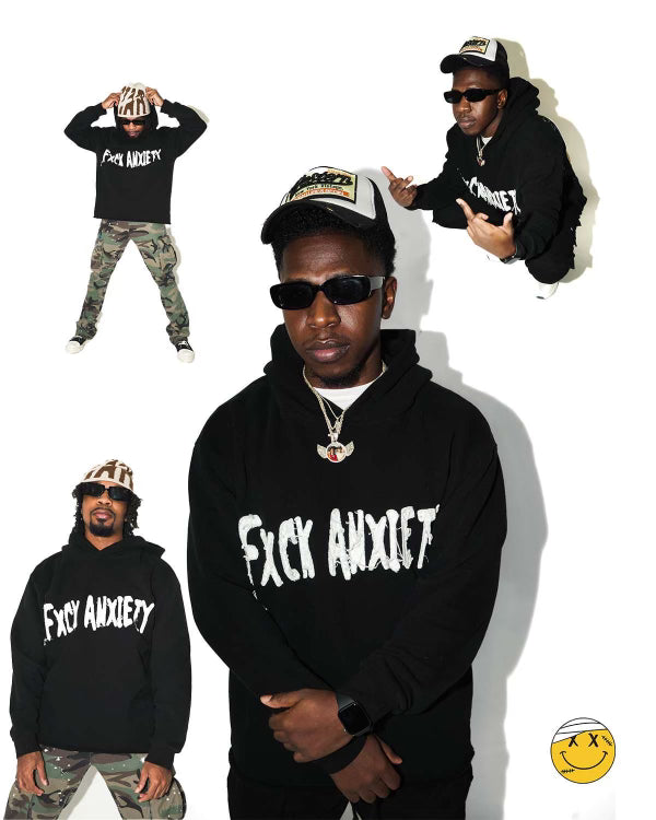 FXCK ANXIETY CROP HOODIE 4 COLORS