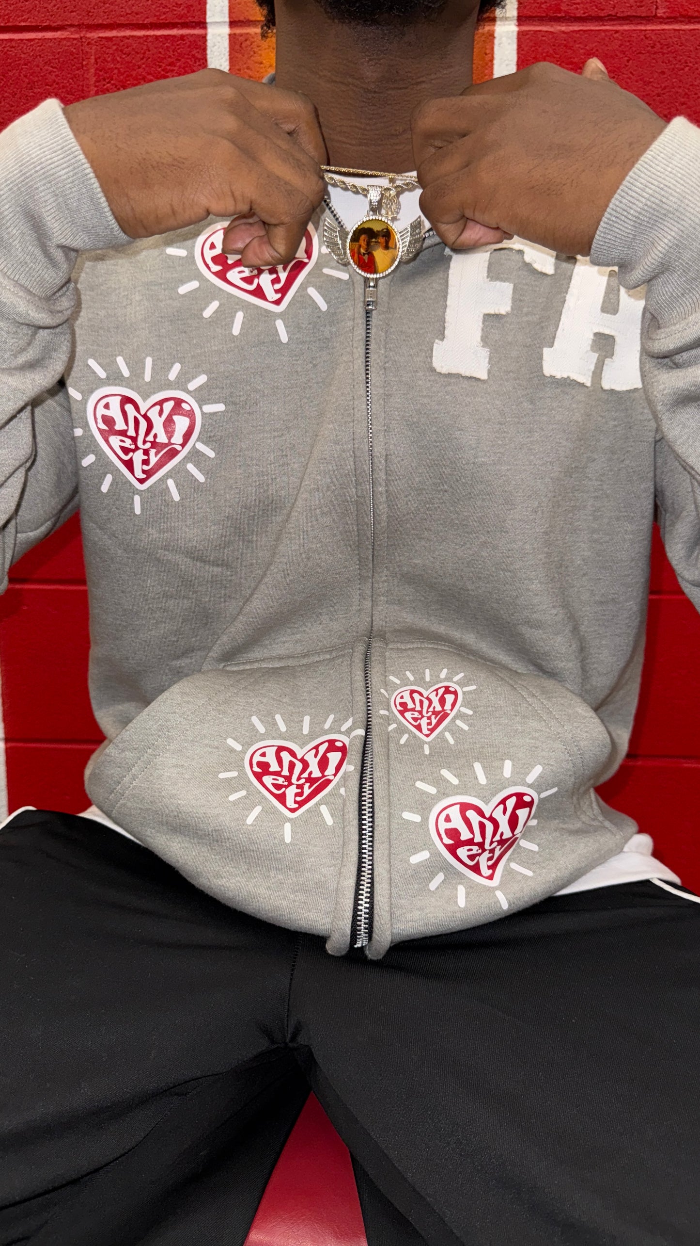 FA Zip-Up Hoodie limited edition Grey