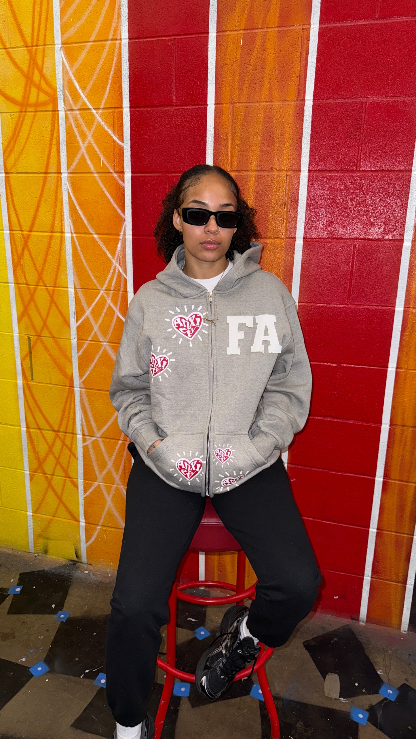 FA Zip-Up Hoodie limited edition Grey