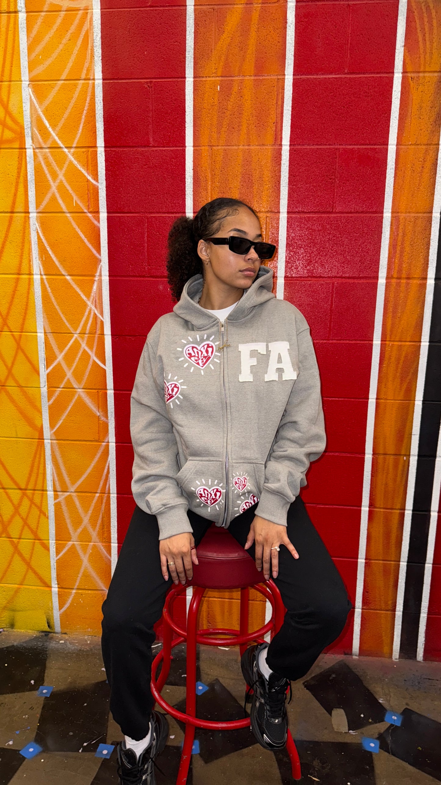 FA Zip-Up Hoodie limited edition Grey