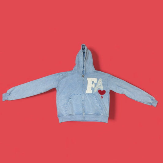 FA Stone Washed Zip-UP Unisex ( PRE ORDER)